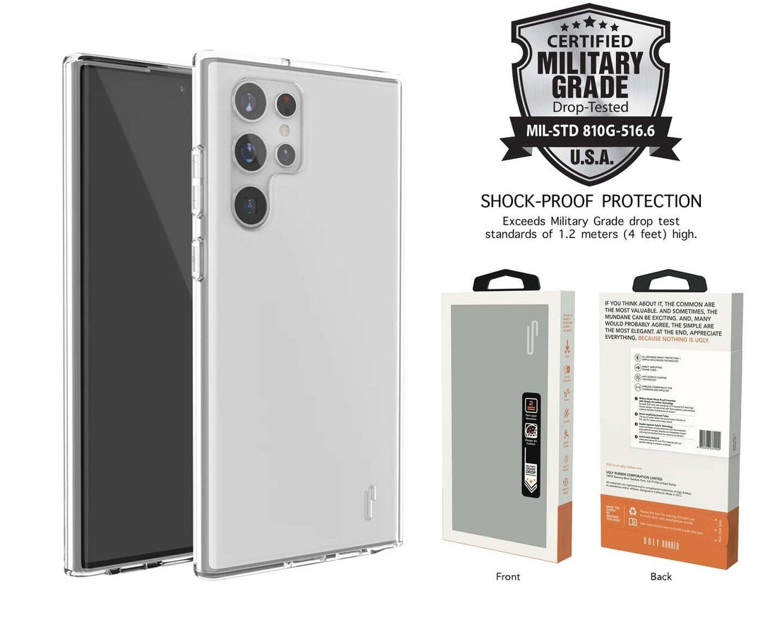 Ugly Rubber Pure Transparent Armor Case for Samsung Galaxy S23 Ultra | Case | Ugly Rubber | Frank Mobile