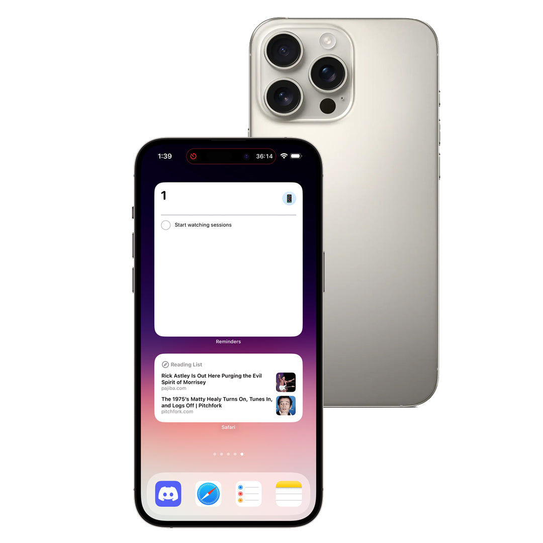 Smartphone displaying a music app interface with a white background