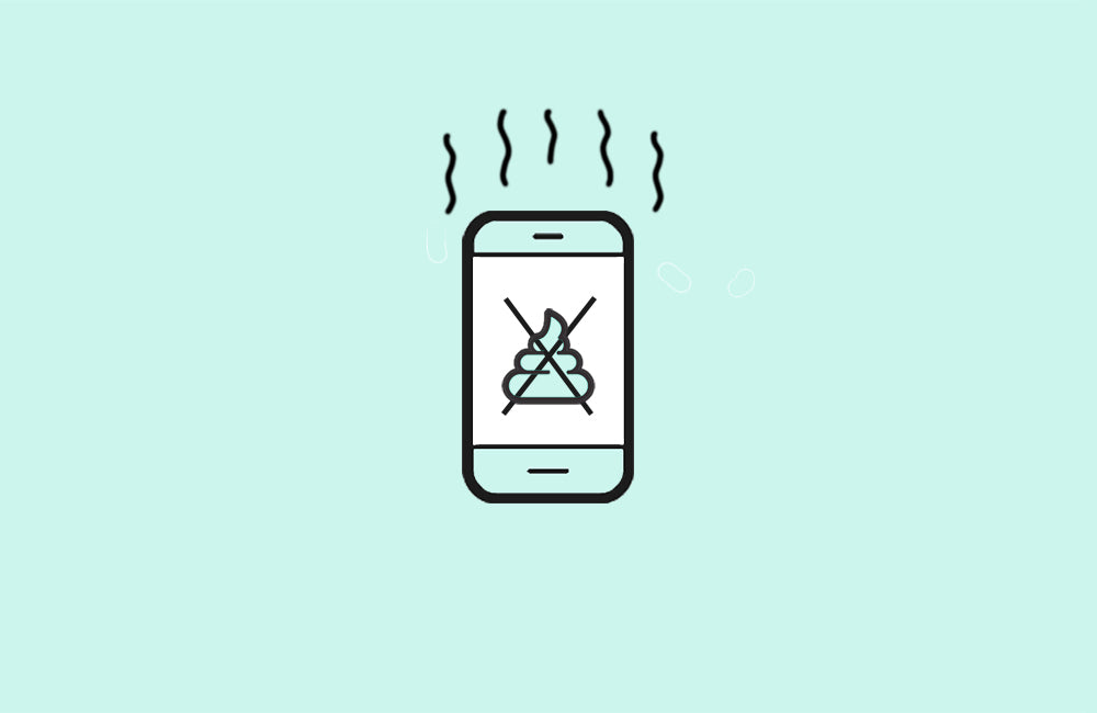 Frank Mobile Smartphone Icon On Light Blue With No Bull Poop Emoji