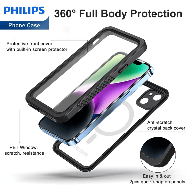 Philips Waterproof Case With MagSafe For iPhone 15 | Case | Philips | Frank Mobile